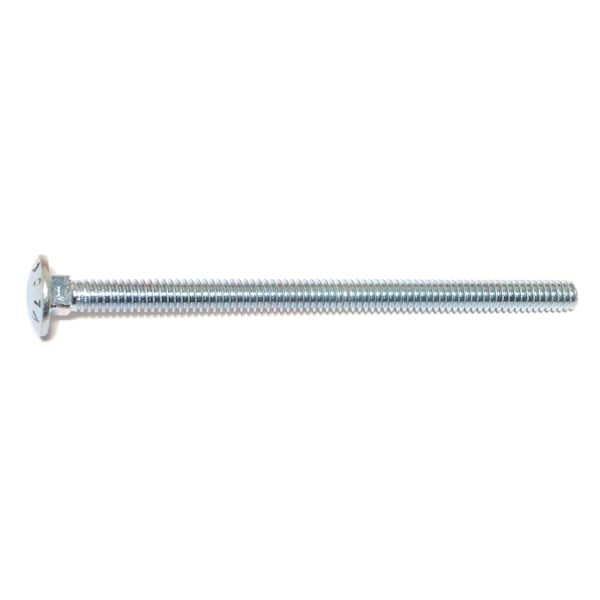 Midwest Fastener Carriage Bolt, Square Neck, 20 (Coarse), 4 in L, Steel, Zinc Plated, 12 PK 34868 - main